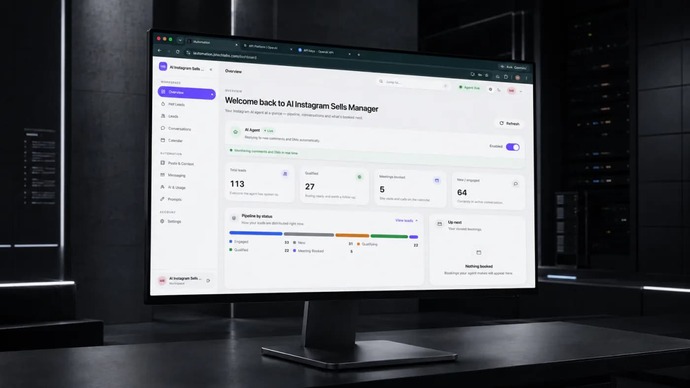 Instagram Automation project interface
